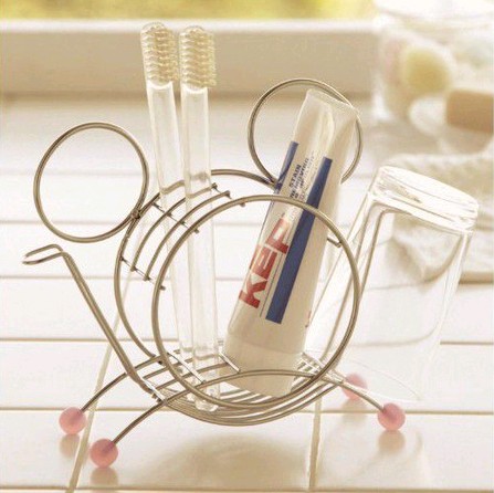 カップル専用 場所を取らない可愛らしい歯ブラシスタンド ２人用 おしゃれなステンレス製の歯ブラシスタンド 設置型 激安通販購入情報